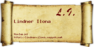 Lindner Ilona névjegykártya